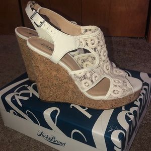 Lucky Brand Lace Wedges